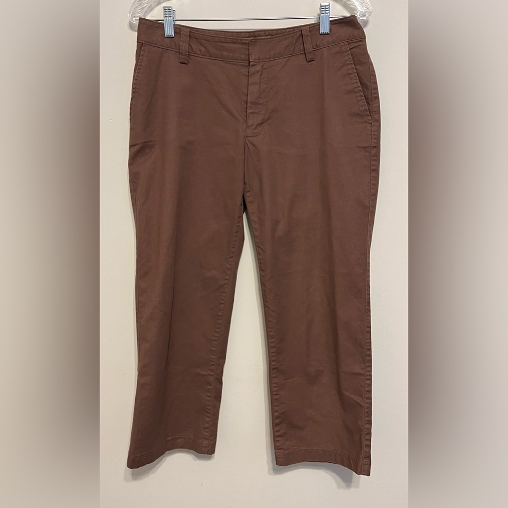 Tommy Bahama Women’s Relaxed Fit Brown Casual Pants, Cotton, Cropped; Size 6